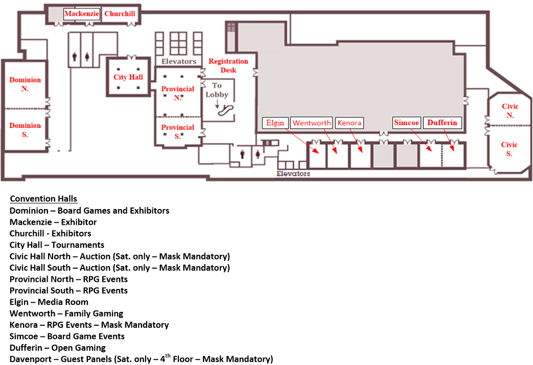 Sheraton Convention Halls map